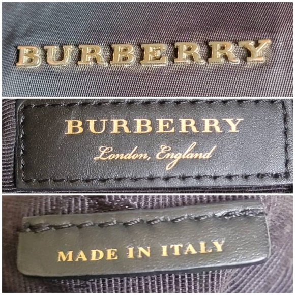 Authentic BURBERRY Nylon Large Rucksack Backpack Black/Brown - Picture 11 of 12